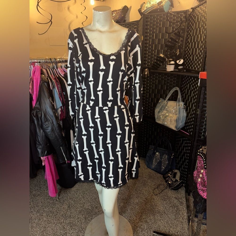 Sourpuss Miss Bones Skater Dress